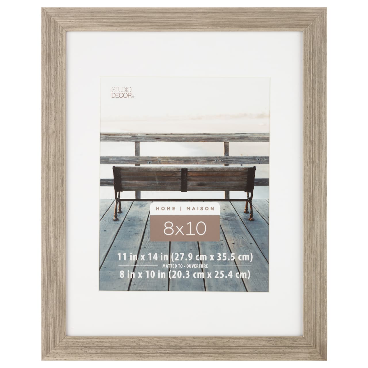 Grey 8&#x22; x 10&#x22; Frame with Mat, Home by Studio D&#xE9;cor&#xAE;